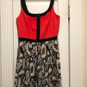 Red and black boutique dress